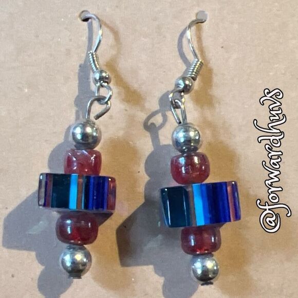 Bundle Sale 3 for $15 | Hand Crafted Glass Dangle Earrings - Picture 7 of 8